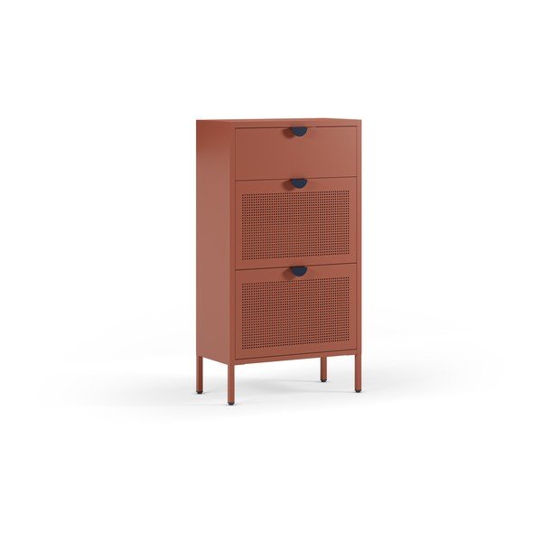 Terakotas oranžs metāla apavu plaukts 60x110x30 cm Sayla – Marckeric