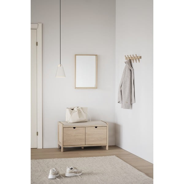 Dabīga toņa ozola masīvkoka sienas pakaramais Hillmond – Rowico-image-1