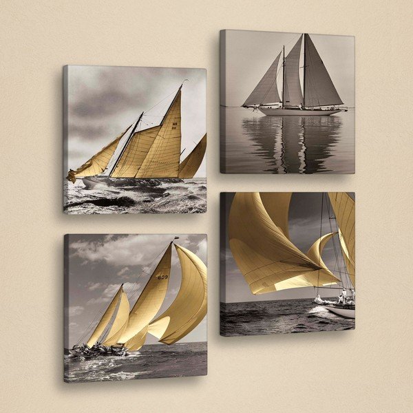 Dekoratīva daudzdaļīga glezna Boats, 33 x 33 cm-image-1