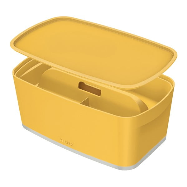 Dzeltena uzglabāšanas kaste ar vāku MyBox – Leitz