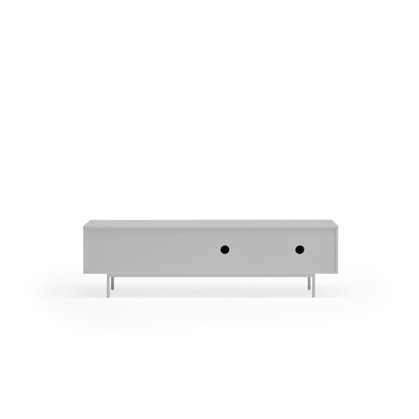 Pelēks/dabīga toņa TV galdiņš ar ozolkoka imitāciju 180x52 cm Sierra – Teulat-image-4