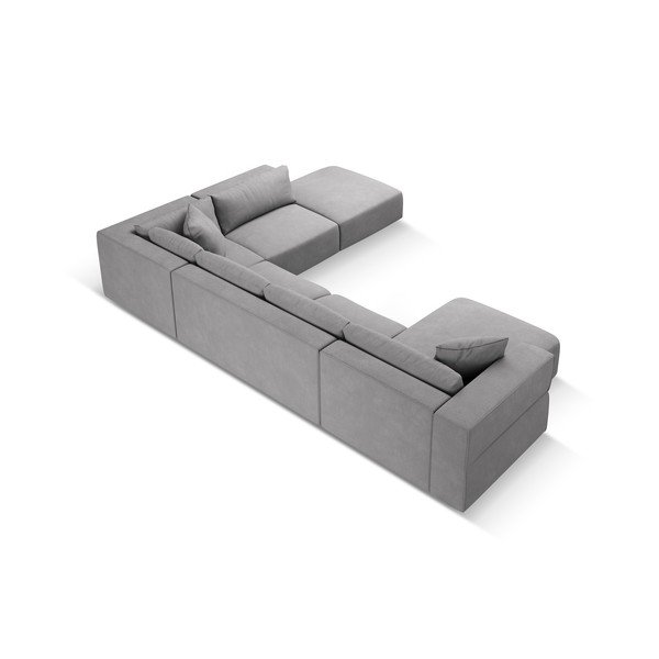 Gaiši pelēks stūra dīvāns (ar labo stūri/U veida) Esther – Milo Casa-image-3