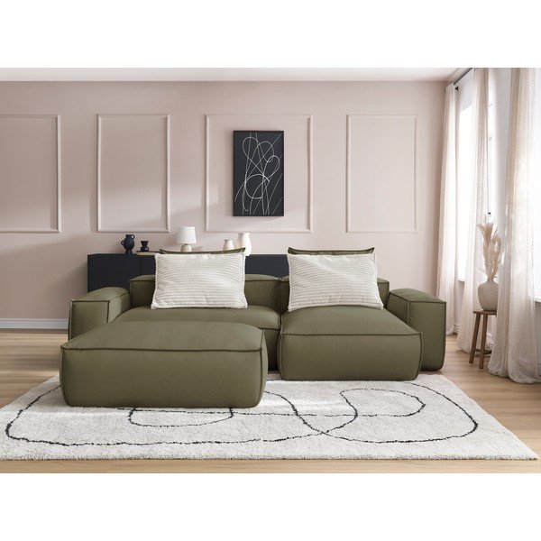Zaļš stūra dīvāns Boheme – Bobochic Paris-image-1