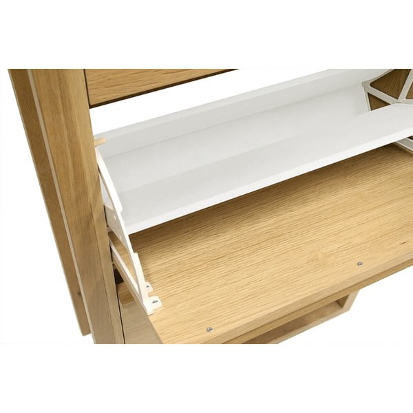 Dabīga toņa atverams apavu plaukts ar ozolkoka imitāciju NewEst – Woodman-image-3