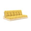 Dzeltens velveta izvelkamais dīvāns 196 cm Base – Karup Design