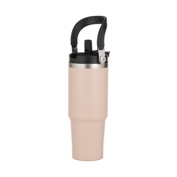 Bēša nerūsējošā tērauda pudele ceļojumiem 1 l Eco – Ladelle-image-2