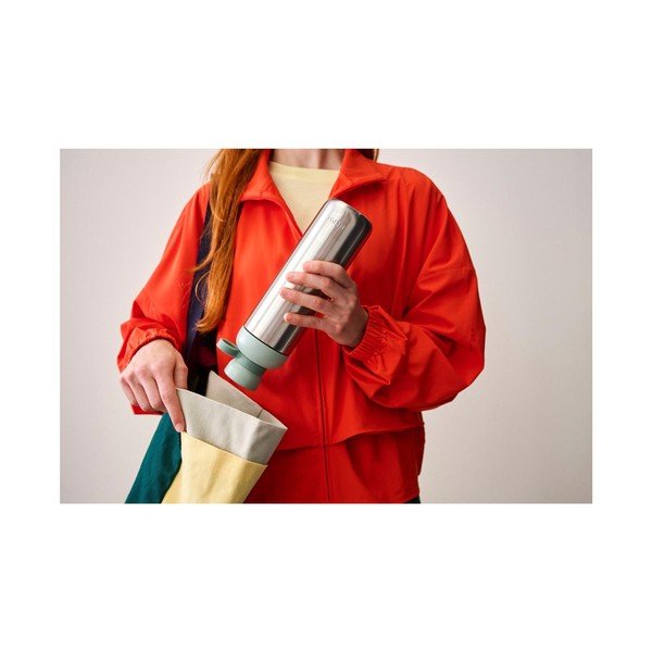 Sudraba krāsas/salvijas zaļa nerūsējošā tērauda pudele 500 ml Vita – Mepal-image-2