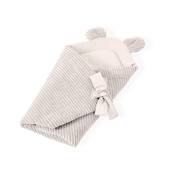 Bēša velveta bērnu ietinamā sedziņa 35x65 cm – Meowbaby-image-1