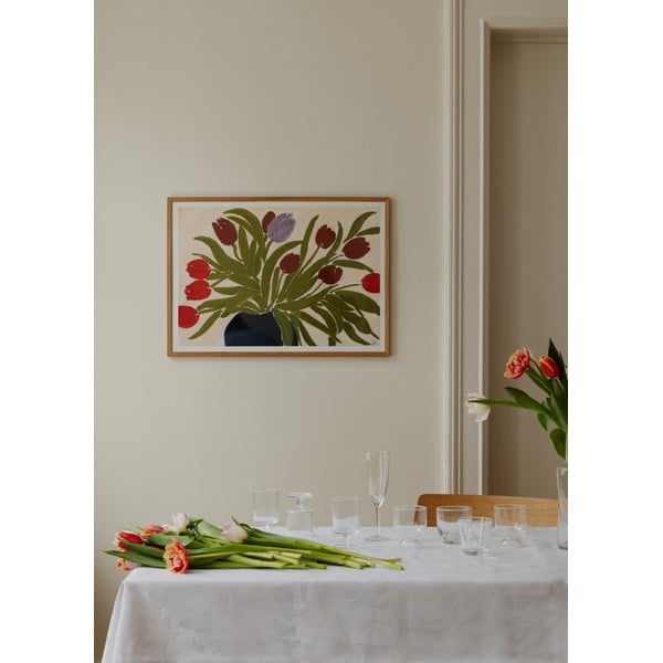 Plakāts 70x50 cm Tulips in a Blue Vase – Anine Cecilie Iversen – The Poster Club-image-1