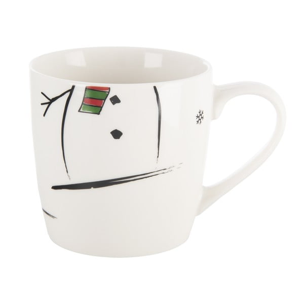 Balts porcelāna krūzes un bļodas komplekts ar Ziemassvētku motīvu (2 gab.) 350 ml – Orion-image-2