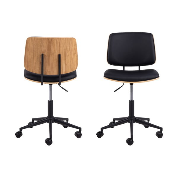 Melns mākslīgās ādas biroja krēsls Owen – Actona-image-4