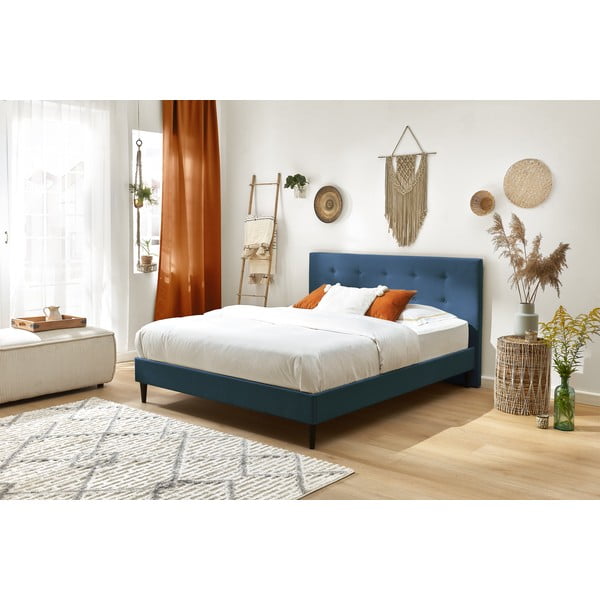 Zila divguļamā gulta Bobochic Paris Rory Dark, 160 x 200 cm-image-3