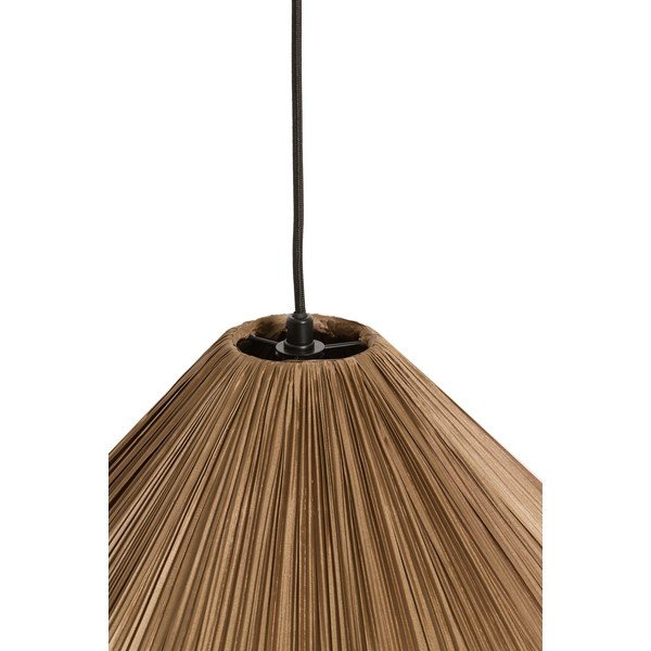 Brūna piekaramā lampa ar auduma abažūru ø 12 cm Verita – Light & Living-image-3