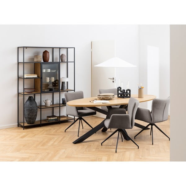 Pelēki polsterēti ēdamistabas krēsli (2 gab.) Laura – Actona-image-2