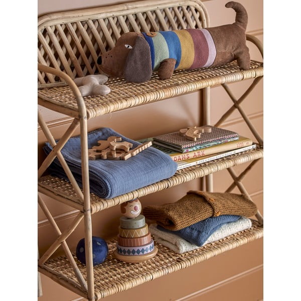 Tumši zila kokvilnas bērnu sega 100x80 cm Muslin – Bloomingville Mini-image-1