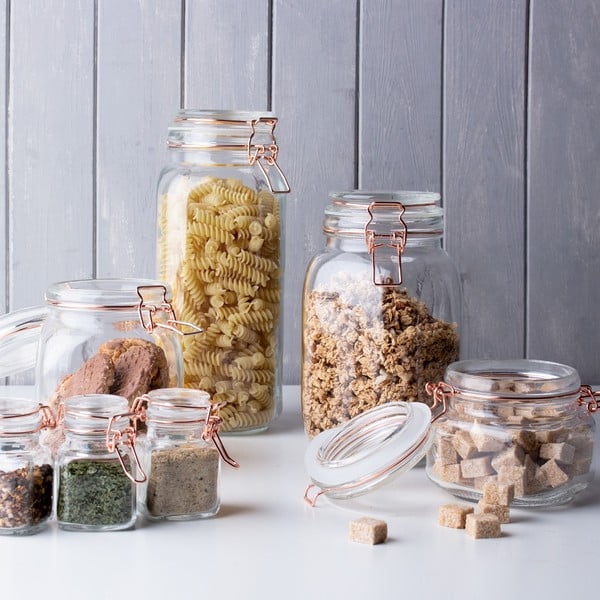 Stikla burka ar vara krāsas detaļām Sabichi, 1,5 l-image-1