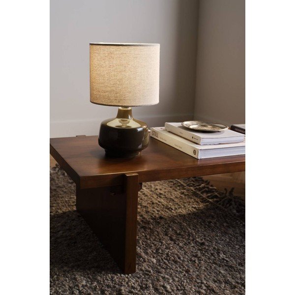 Brūna/krēmkrāsas keramikas galda lampa (augstums 29 cm) Laila – Jotex-image-1