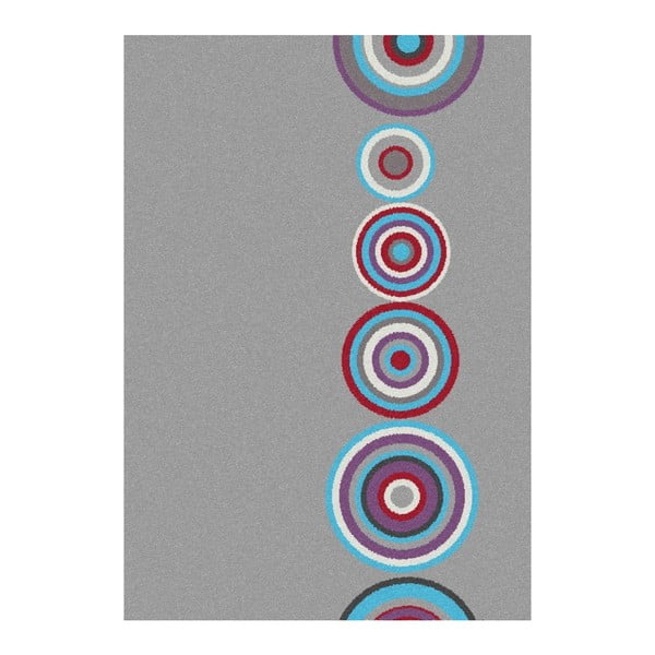 Pelēks paklājs Universal Boras Circles, 67 x 250 cm