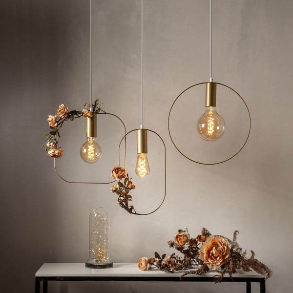 Zelta krāsas piekaramā lampa Shape – Star Trading-image-1