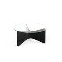 Melns apaļš žurnālgaldiņš ar stikla galda virsmu 87x87 cm Madera – Umbra