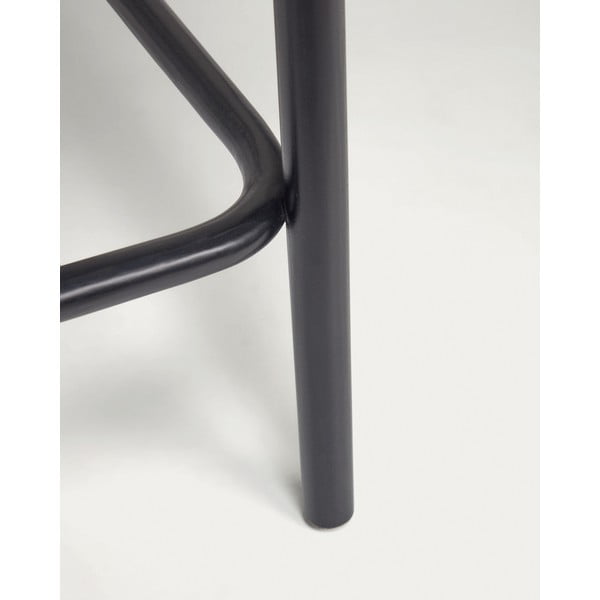 Melns gobas masīvkoka bāra krēsls (sēdekļa augstums 65 cm) Doriane – Kave Home-image-3