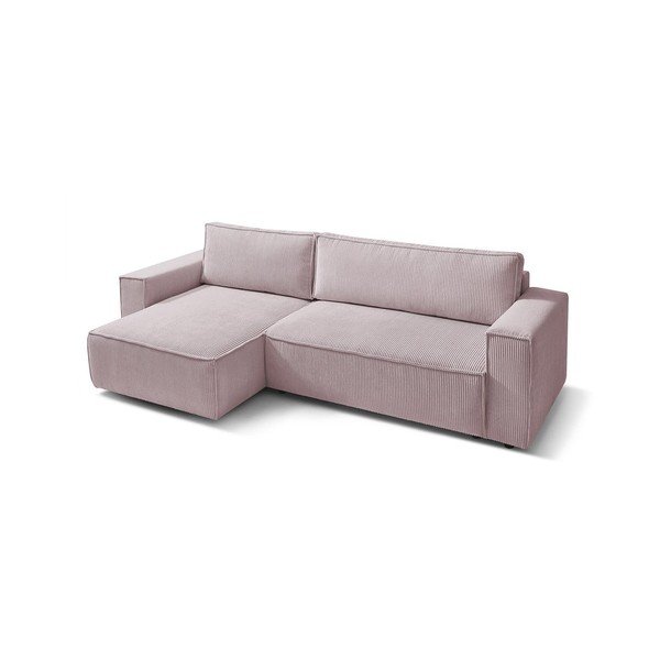 Gaiši rozā velveta salokāms stūra dīvāns (ar maināmu stūri) Nihad – Bobochic Paris-image-4