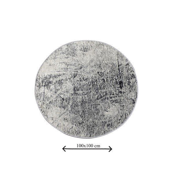 Pelēks vannas istabas paklājiņš ø 100 cm Evidence – Foutastic-image-3