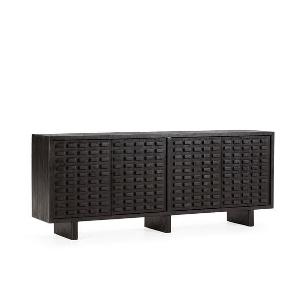 Melna mango masīvkoka kumode 200x80x40 cm Inaya – MOME-image-3