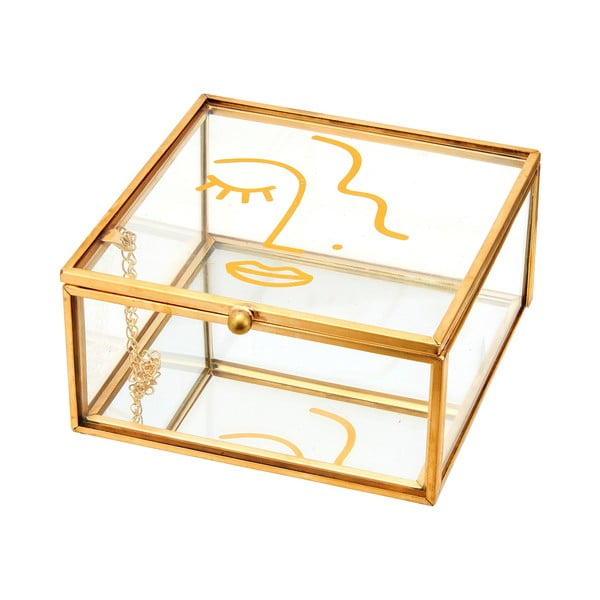 Rotaslietu kastīte ar zelta krāsas detaļām Sass & Belle Abstract Face