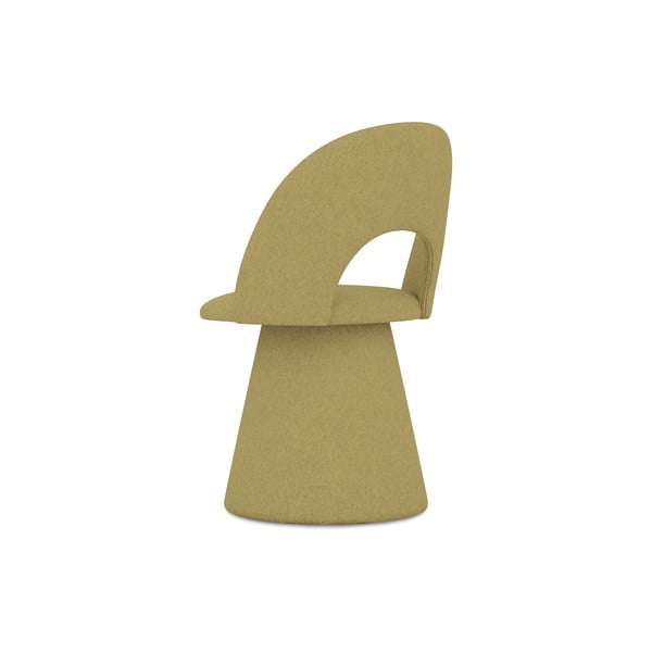 Sinepju dzeltens polsterēts ēdamistabas krēsls Kalo – Makamii-image-4