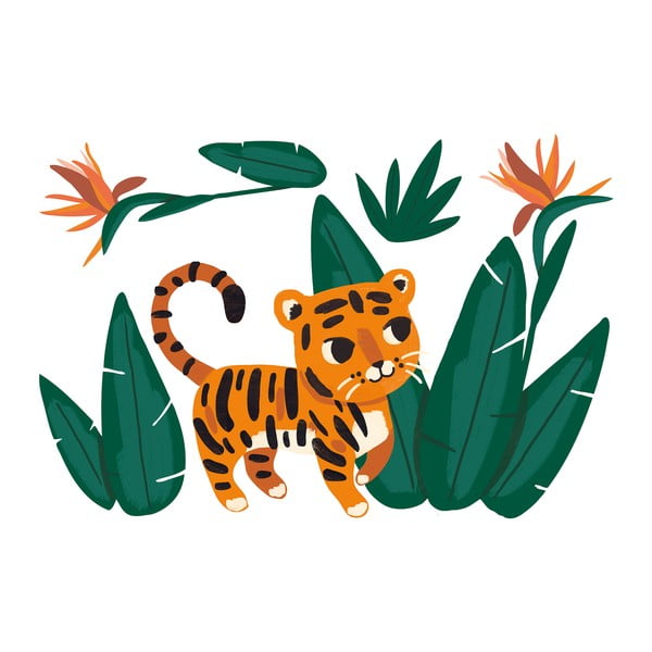 Uzlīmju loksne 95x64 cm Jungle & Tiger – Lilipinso