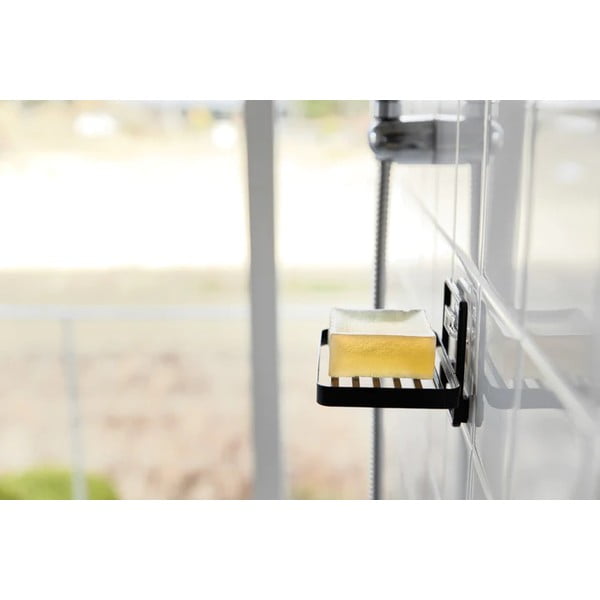 Melns metāla pašlīmējošs ziepju trauks Film Hook – YAMAZAKI-image-3