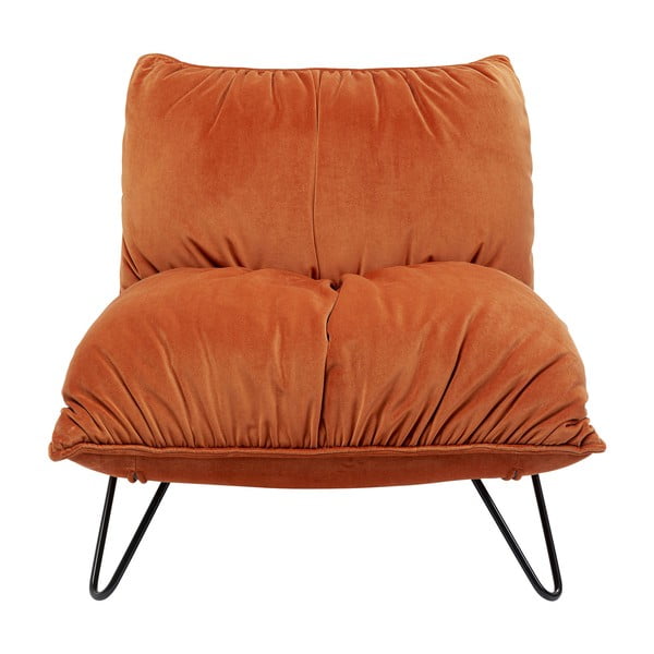Oranžs samta atpūtas krēsls Port Pino – Kare Design
