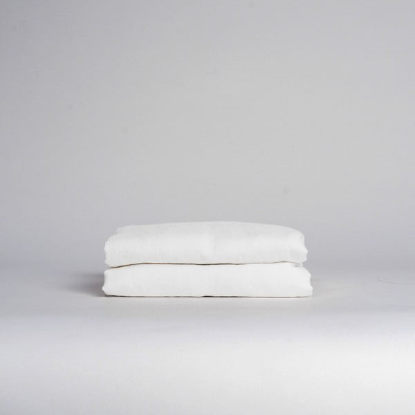 Balts palags no lina maisījuma 230x270 cm – Linen Tales-image-1