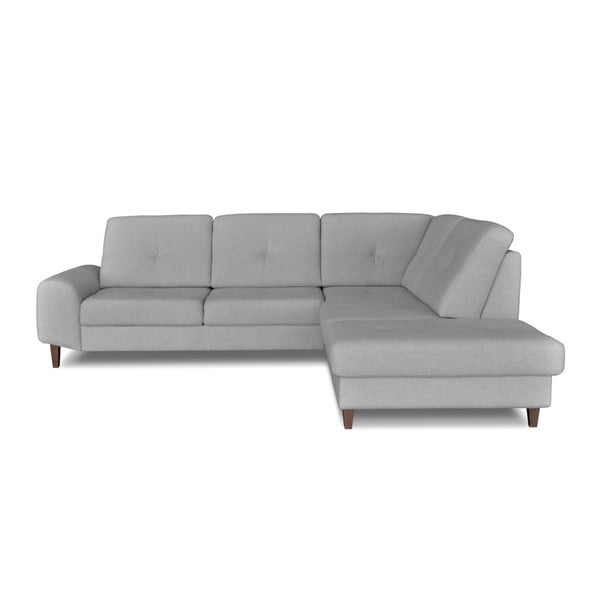 Gaiši pelēka stūra dīvāns-guļamā gulta Windsor & Co. Dīvāni Beta, labais stūris