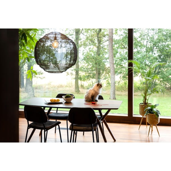 Melna piekaramā lampa ø 70 cm Meezan – Dutchbone-image-4