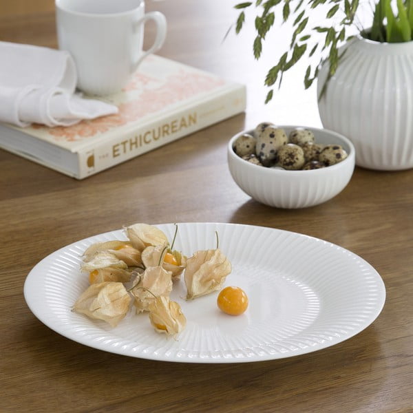 Balts porcelāna šķīvis Kähler Design Hammershoi, ⌀ 34 cm-image-1