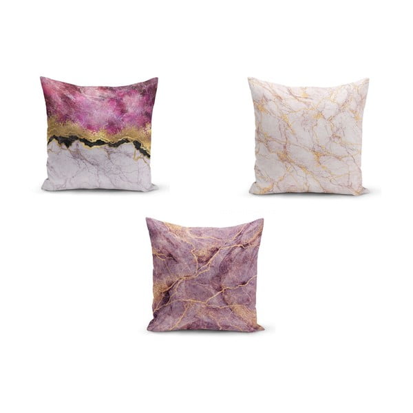3 spilvendrānu komplekts Pinkie Cassie Minimalist Cushion Covers, 45 x 45 cm