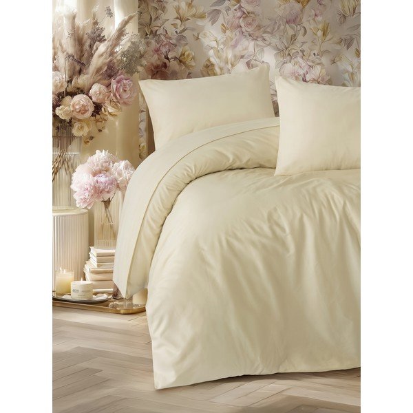 Bēša vienguļamā gultas veļa 200x140 cm Elegant  – Mijolnir
