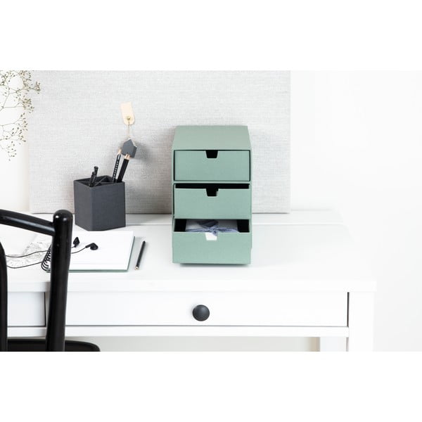 Zaļš kartona organizators atvilktnei Ingrid Canvas Paper Laminate – Bigso-image-1