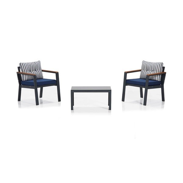 Zils dārza atpūtas komplekts 4 personām Defne – Floriane Garden-image-1