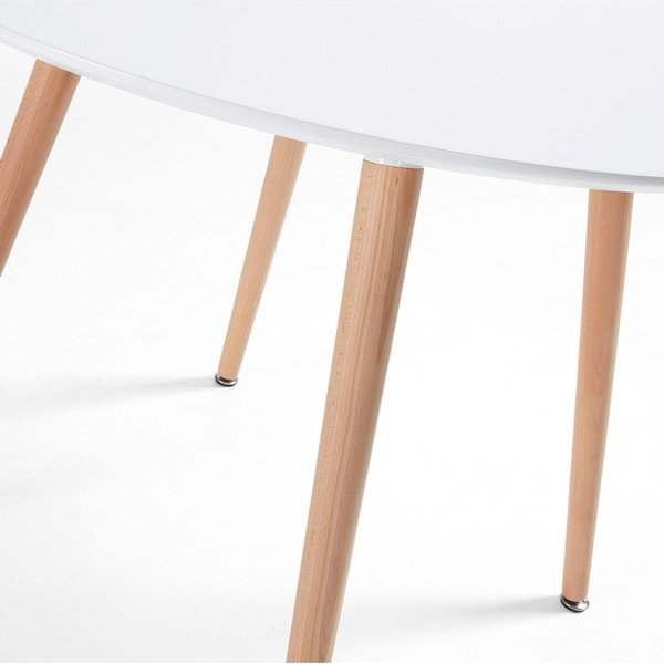 Ēdamgalds no dižskābarža koka Kave Home Daw, ⌀ 100 cm-image-3