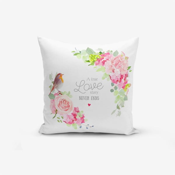 Spilvendrāna Minimalist Cushion Covers Bird A True Love Story, 45 x 45 cm