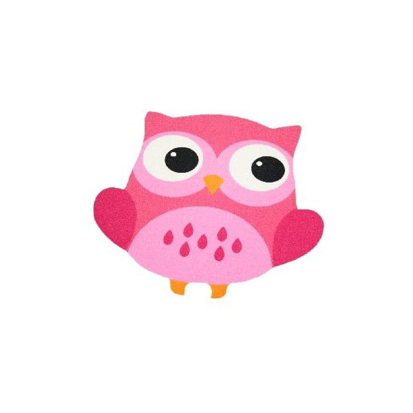 Bērnu rozā paklājs Zala Living Owl, 66 x 66 cm
