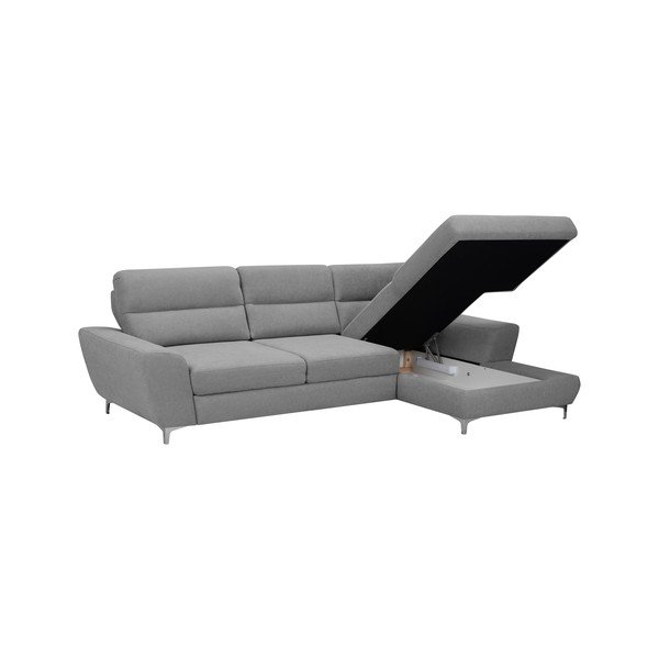 Gaiši pelēks Windsor & Co Sofas Omega dīvāns, labais stūris-image-4