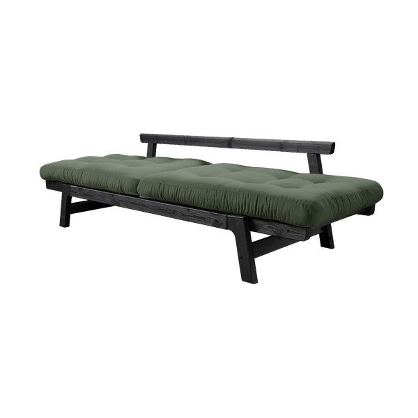 Izvelkamais dīvāns Karup Design Step Black/Olive Green-image-4