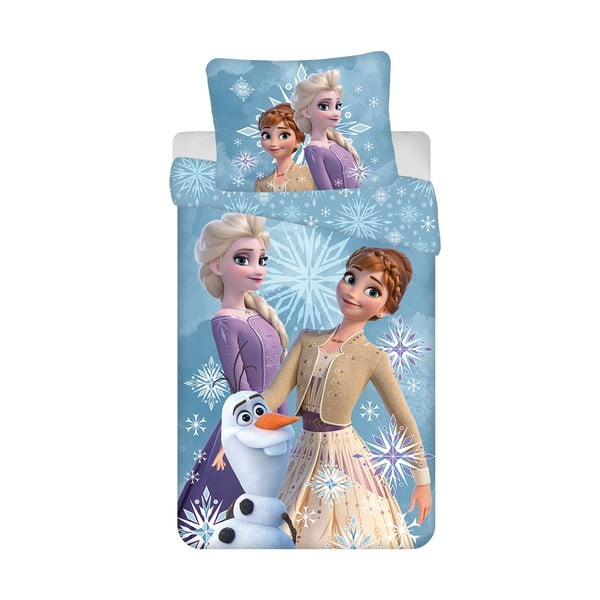 Vienguļamā kokvilnas bērnu gultas veļa 140x200 cm Frozen – Jerry Fabrics