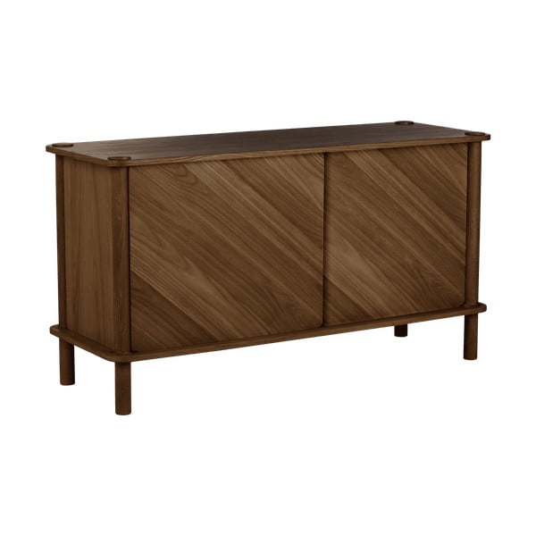 Brūna ozola masīvkoka kumode ar bīdāmām durvīm 135x73,5x48 cm Italic – UMAGE-image-2