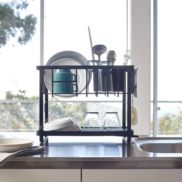 Divu līmeņu metāla trauku žāvētājs Tower – YAMAZAKI-image-3