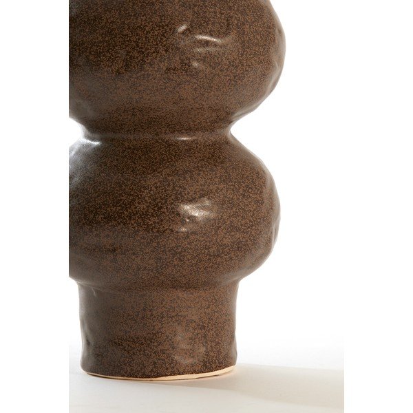 Brūna keramikas vāze (augstums 33,5 cm) Rogano – Light & Living-image-3